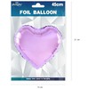 Folinis balionas Šviesiai Violetinė širdis 45cm