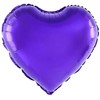 Folinis balionas Violetinė širdis 45cm
