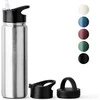 Gertuvė Ecost prekė po grąžinimo Vinsun Stainless Steel Drinking Bottle 750 ml - 3 Lids - Leak-Proof, Suitab (Atnaujinta)