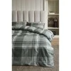 Riviera Maison Patalynės komplektas Tartan Check Žalias Pagalvės matmenys - 50x70 cm, Antklodės matmenys - 140x200 cm