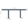 Atlošas sofai iš palečių, šviesiai pilka, 110cm, geležis