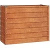 Aukštas sodo lovelis, rūdžių, 100x40x77cm, Corten plienas