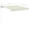 Automatinė markizė su LED/vėjo jutikliu, kreminė, 350x250cm