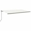 Automatinė markizė su LED/vėjo jutikliu, kreminė, 500x350cm