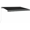 Automatinė markizė su LED/vėjo jutikliu, antracito, 300x250cm