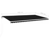 Automatinė markizė su LED/vėjo jutikliu, antracito, 600x350cm