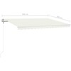 Automatinė markizė su LED/vėjo jutikliu, kreminė, 400x300cm