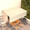 Automatiniu būdu ištraukiama markizė su uždanga, kreminė, 5x3m