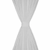 Baltos Užuolaidos su Kilpomis 140 x 175 cm, 2 vnt., Mikro Satinas