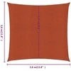 Burė nuo saulės, terakota spalvos, 3,6x3,6m, HDPE, 160g/m²