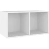 Dėžė vinilinėms plokštelėms, balta, 71x34x36cm, mediena