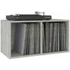 Dėžė vinilinėms plokštelėms, betono pilka, 71x34x36cm, mediena
