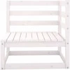 Dvivietė sodo sofa, baltos spalvos, pušies medienos masyvas
