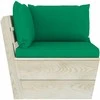 Lauko baldų komplektas Dvivietė sodo sofa iš palečių su pagalvėlėmis, eglės mediena