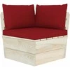 Lauko baldų komplektas Dvivietė sodo sofa iš palečių su pagalvėlėmis, eglės mediena