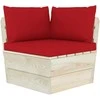Lauko baldų komplektas Dvivietė sodo sofa iš palečių su pagalvėlėmis, eglės mediena