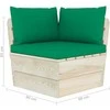 Lauko baldų komplektas Dvivietė sodo sofa iš palečių su pagalvėlėmis, eglės mediena