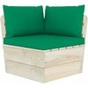 Lauko baldų komplektas Dvivietė sodo sofa iš palečių su pagalvėlėmis, eglės mediena