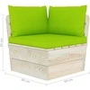 Lauko baldų komplektas Dvivietė sodo sofa iš palečių su pagalvėlėmis, eglės mediena
