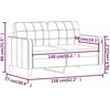 Dvivietė sofa, kapučino spalvos, 140cm, dirbtinė oda