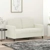 Dvivietė sofa, kreminės spalvos, 120cm, aksomas