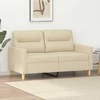 Dvivietė sofa, kreminės spalvos, 120cm, audinys