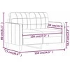 Dvivietė sofa, kreminės spalvos, 120cm, dirbtinė oda