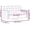 Dvivietė sofa, kreminės spalvos, 140cm, dirbtinė oda