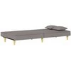 Dvivietė sofa-lova, taupe spalvos, audinys