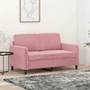 Dvivietė sofa, rožinės spalvos, 120cm, aksomas