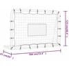 Futbolo atšokimo sienelė, balta/juoda, 184x61x123cm, plienas/PE