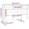 Galvūgalis-spintelė, sonoma ąžuolo spalvos, 200x19x103,5cm