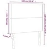 Galvūgalis su LED, juodos spalvos, 100x5x118/128cm dirbtinė oda