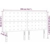 Galvūgalis su LED, juodos spalvos, 200x5x118/128 cm