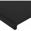 Galvūgalis su LED, juodos spalvos, 200x5x78/88cm, dirbtinė oda