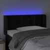 Galvūgalis su LED, juodos spalvos, 93x16x78/88cm, aksomas