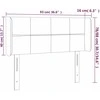 Galvūgalis su LED, juodos spalvos, 93x16x78/88cm, audinys
