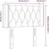 Galvūgalis su LED, tamsiai pilkas, 83x16x78/88cm, audinys