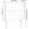 Galvūgalis su LED, tamsiai pilkas, 93x16x118/128cm, aksomas