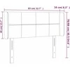 Galvūgalis su LED, taupe spalvos, 83x16x78/88cm, audinys