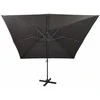 Gembinis skėtis su stulpu ir LED lemputėmis, antracito, 300cm