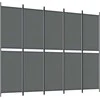 Kambario pertvara, 5 dalių, antracito, 250x200cm, audinys