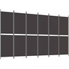 Kambario pertvara, 6 dalių, rudos spalvos, 300x180cm, audinys