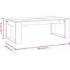 Kavos staliukas, betono pilkas, 102x50x35cm, apdirbta mediena