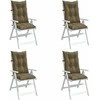 Kėdės pagalvėlės, 4vnt., taupe, 120x50x7cm, audinys