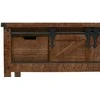 Konsolinis staliukas, eglės med. masyvas, 131x35,5x75cm, rudas