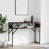 Konsolinis staliukas su lentyna, rudas, 105x30x75cm, mediena