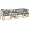 Lauko baldų komplektas Dvivietė sofa iš palečių su pagalvėlėmis, impregnuota pušis