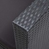 Lauko baldų komplektas Poilsio komplektas su pagalvėmis, 3 dalių, juodas, poliratanas