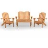 Lauko baldų komplektas Sodo adirondack komplektas, 4 dalių, akacijos medienos masyvas